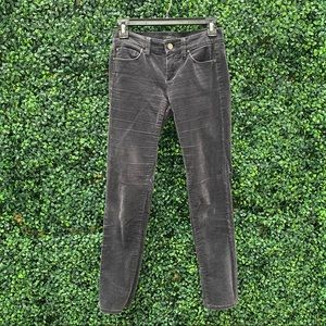 Ann Taylor velvet grey skinny jeans